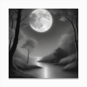 Moonlight In The Forest Canvas Print