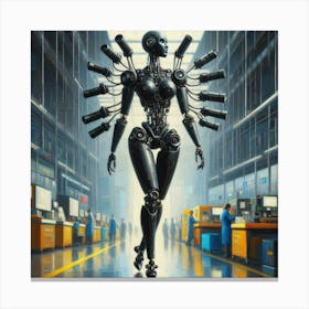Robot Woman 21 Canvas Print