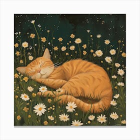 Ginger Cat Fairycore Painting 2 Canvas Print