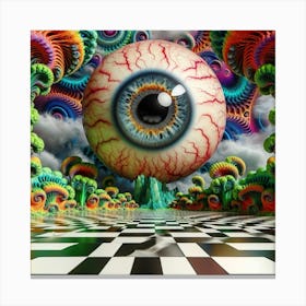 Psychedelic Eye Check out Obscure.ai on insta and Facebook! Canvas Print