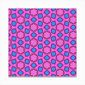 Pattern Pink Stars Texture Seamless 1 Canvas Print