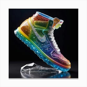 Rainbow Nike Sneaker Canvas Print