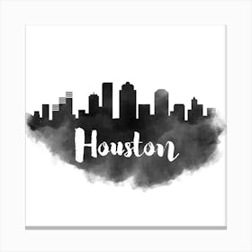 Watercolor Houston Skyline Canvas Print