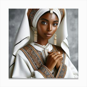 African Woman In Traditional Dress Canvas Print