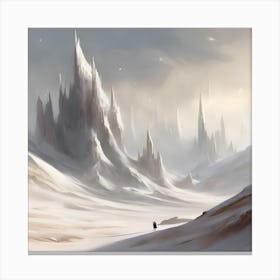 The Painted Silence of a Snow Desert Canvas Print