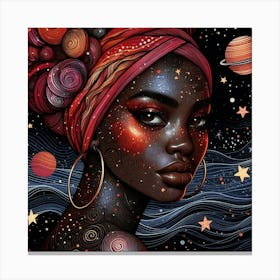 Nebilune Celestial Portrait Canvas Print