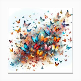 Butterflies In The Sky 4 Canvas Print