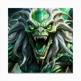 Green alien Canvas Print