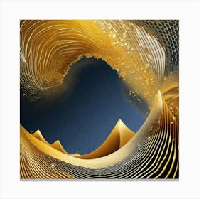 Golden flows from mountain Canvas Print