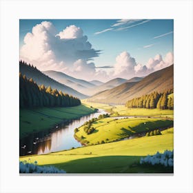 Landscape Painting Canvas Print