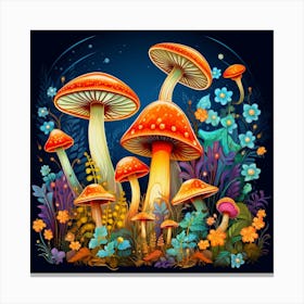 Mushroom Garden 5 Canvas Print