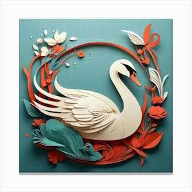 Minimalist, Swan 1 Canvas Print