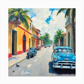 Cuba Street Scene 1 Canvas Print