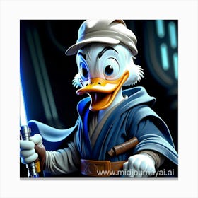 Donald Duck Star Wars 1 Canvas Print