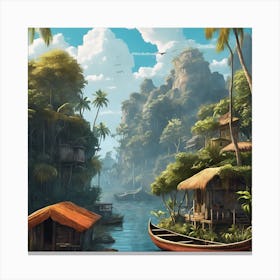 Asian Village Canvas Print