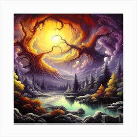 Satanic Forest Canvas Print
