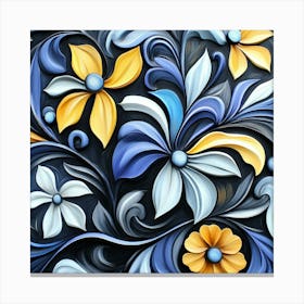 Abstract Floral Painting Art Canvas Print