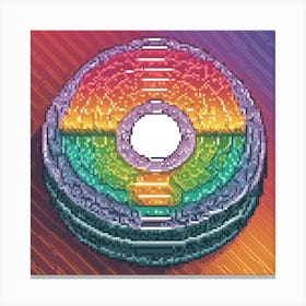 Rainbow Cd Canvas Print