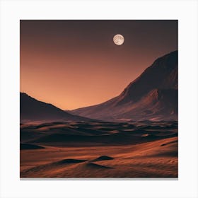 Desert Landscape At Sunset Canvas Print