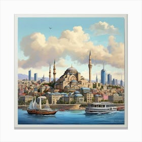 Istanbul Canvas Print paintings Canvas Print