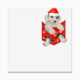 Funny Cavachon Christmas Pocket For Cavachon Lovers Canvas Print