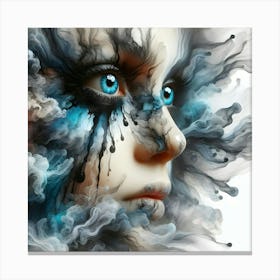 Face Of Smoke Canvas Print