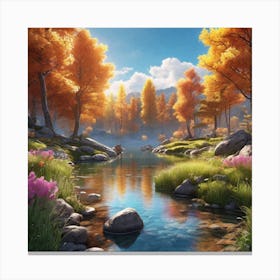 Autumn In The Forest 4 Canvas Print