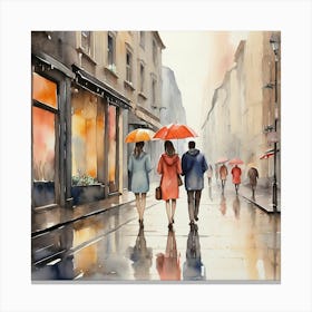 Rainy Day In Paris Canvas Print