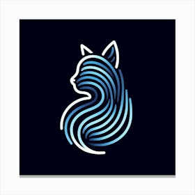 Blue Cat Logo 1 Canvas Print