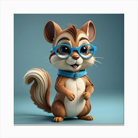 Cartoon Chipmunk 4 Canvas Print