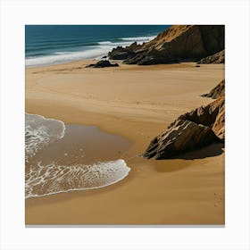 Sand Beach In Portugal Canvas Print