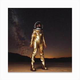 Gold Spacesuit Canvas Print