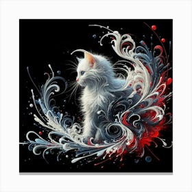 White Cat Canvas Print