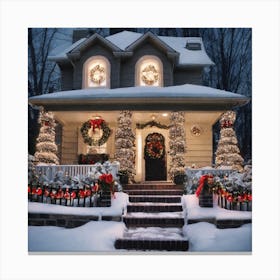 Christmas Home Canvas Print