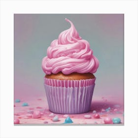 Pink Cupcake Canvas Print