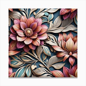 Floral Wallpaper 5 Canvas Print