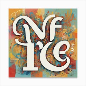 Abstract Nice Typogram Painting Art Print 1 Canvas Print