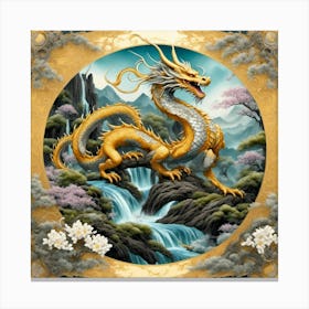 golden dragon Canvas Print