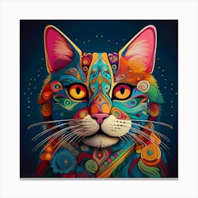 Colorful Cat Canvas Print