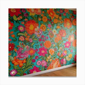 Floral Wall Mural Canvas Print