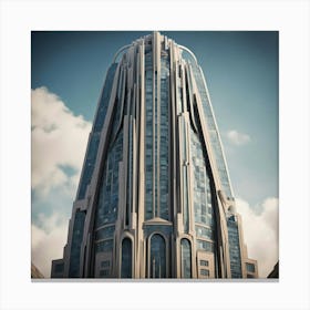 Futuristic Skyscraper Canvas Print