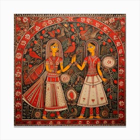 Two Indian Women Canvas Print