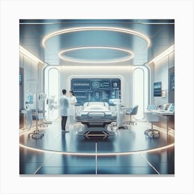 Futuristic Hospital Room 3 Canvas Print