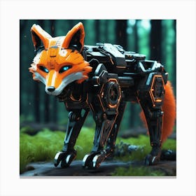 Robot Fox Canvas Print