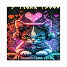 Gamer Poster Of A Persian Cat2024 Canvas Print