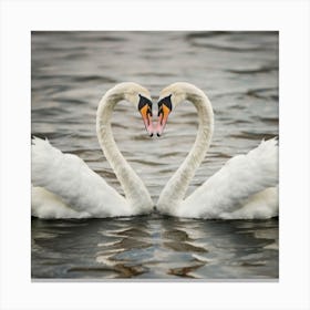 Swans In Love 1 Canvas Print