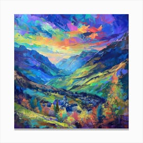 Sunset In The Mountains 56 Canvas Print