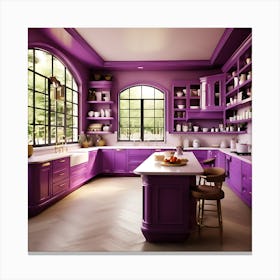 Purple Kitchen Canvas Print