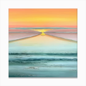 Sunset Over The Ocean 4 Canvas Print