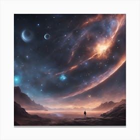 Space Landscape Canvas Print